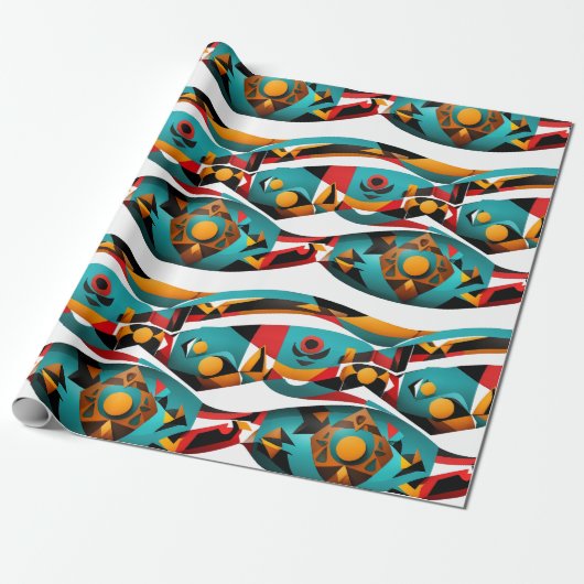 Papier Cadeau Motif ethnique, Conception ethnique, Ethique (Déroulé)