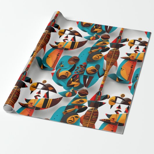 Papier Cadeau Motif ethnique, Conception ethnique, Ethique (Déroulé)