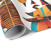 Papier Cadeau Motif ethnique, Conception ethnique, Ethique (Coin rond)