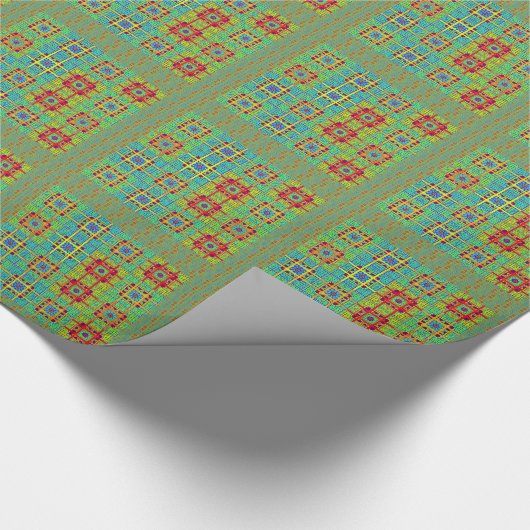 Papier Cadeau Motif ethnique maya. (Coin)