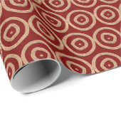 Papier Cadeau motif ethnique tiré par la main africain (Coin rond)