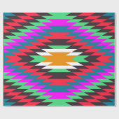 Papier Cadeau motif ethnique traditionnel américain (Plat)
