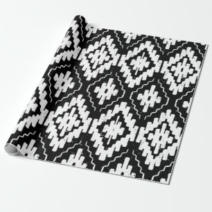Papier Cadeau Motif ethnique vintage et transparent avec l'indi