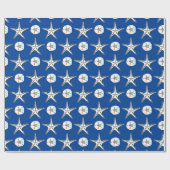 Papier Cadeau Motif étoile de mer dollar de sable (Plat)