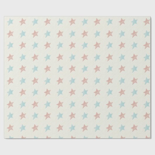 Papier Cadeau Motif étoilé rouge (Plat)