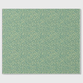 Papier Cadeau Motif Étoilé Vert de Mer de Menthe (Plat)