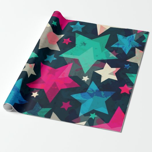 Papier Cadeau Motif étoiles (Déroulé)