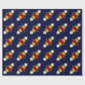 Papier Cadeau Motif étroit de rose de bateau (Plat)