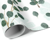 Papier Cadeau Motif Eucalyptus (Coin rond)