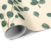 Papier Cadeau Motif Eucalyptus (Coin rond)