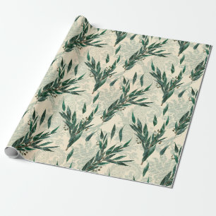 Papier Cadeau Motif Eucalyptus