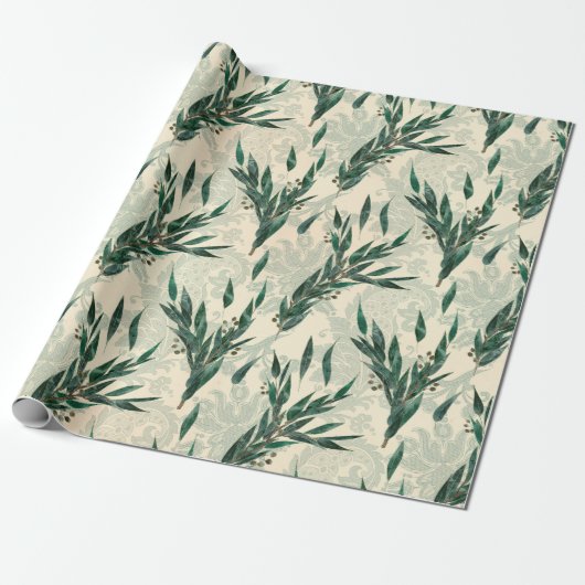 Papier Cadeau Motif Eucalyptus (Déroulé)