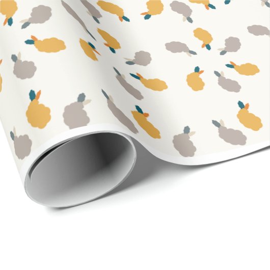 Papier Cadeau Motif extensible d'art géométrique (FRIED SHRIMP) (Coin rond)