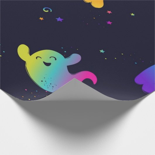 Papier Cadeau Motif fantôme (Coin)