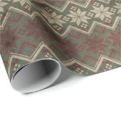 Papier Cadeau Motif Farmhouse (Coin rond)