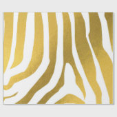 Papier Cadeau Motif Faux Gold Zebra Print Stripes (Plat)