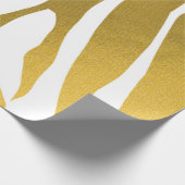 Papier Cadeau Motif Faux Gold Zebra Print Stripes (Coin)