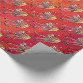 Papier Cadeau Motif Festif Camel En Rouge (Coin)