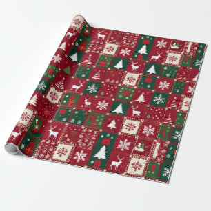 Papier Cadeau Motif festif de Noël