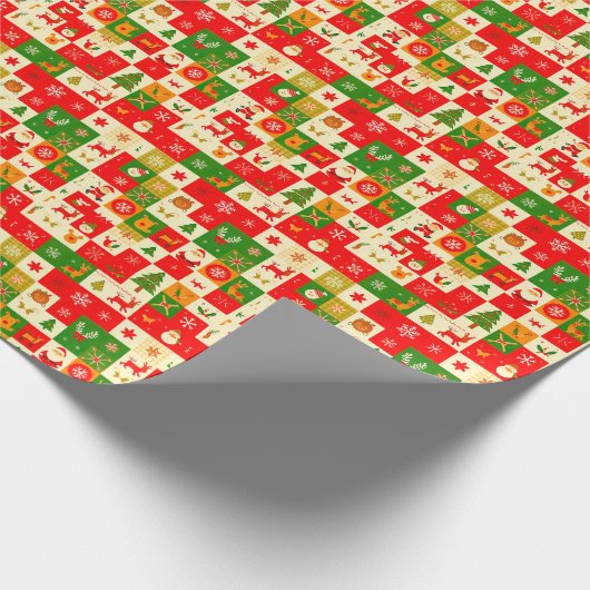 Papier Cadeau Motif festif de Noël (Coin)