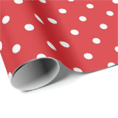 Papier Cadeau Motif festif point blanc (Coin rond)