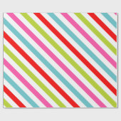 Papier Cadeau Motif Festif - Retro Holiday Stripes (Plat)