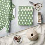 Papier Cadeau Motif Festive Green White Christmas Tree<br><div class="desc">Papier d'emballage moderne et simple de Noël avec motif d'arbre de Noël blanc sur un arrière - plan vert pâle, papier d'emballage festif scandinave élégant pour tous vos cadeaux de Noël. Conçu exclusivement pour vous par Happy Dolphin Studio. Si vous avez besoin d'aide ou de produits correspondants, veuillez nous contacter...</div>