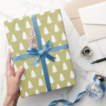 Papier Cadeau Motif Festive Green White Christmas Tree<br><div class="desc">Papier d'emballage moderne et simple de Noël avec motif d'arbre de Noël blanc sur un arrière - plan vert olive, papier d'emballage festif scandinave élégant pour tous vos cadeaux de Noël. Conçu exclusivement pour vous par Happy Dolphin Studio. Si vous avez besoin d'aide ou de produits correspondants, veuillez nous contacter...</div>