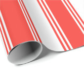 Papier Cadeau Motif Festive Red Candy (Coin rond)