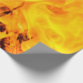 Papier Cadeau Motif Feu Et Flames (Coin)