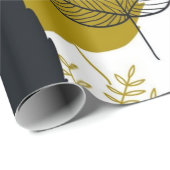 Papier Cadeau motif feuille (Coin rond)