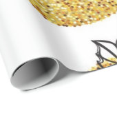 Papier Cadeau motif feuille (Coin rond)