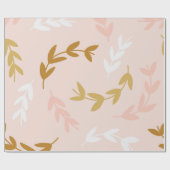PAPIER CADEAU MOTIF FEUILLE 4 (Plat)