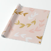 PAPIER CADEAU MOTIF FEUILLE 4 (Déroulé)