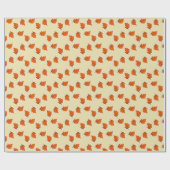 Papier Cadeau motif feuille Brown sec (Plat)