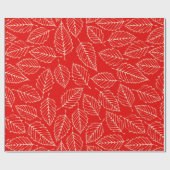 Papier Cadeau Motif Feuille contemporain Red Birch (Plat)