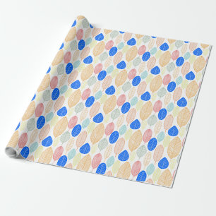 Papier Cadeau Motif feuille - Couleurs 02