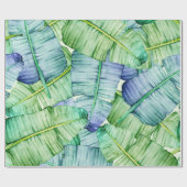 Papier Cadeau Motif Feuille de banane tropicale (Plat)