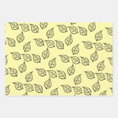 Papier Cadeau Motif feuille de bois sur Pastel (Devant)