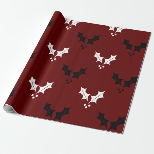 Papier Cadeau Motif Feuille de cerisier (Déroulé)