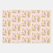 Papier Cadeau Motif Feuille de palme noire dorée (Devant 3)