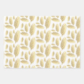 Papier Cadeau Motif Feuille de palme noire dorée (Devant 2)