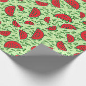 Papier Cadeau Motif feuille et pastèques (Coin)