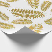 Papier Cadeau Motif Feuille Faux Gold Palm (Coin)