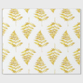 Papier Cadeau Motif Feuille Gold Fern (Plat)
