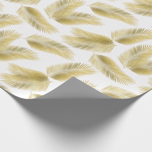 Papier Cadeau Motif Feuille Gold Foil Palm (Coin)