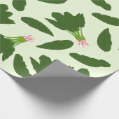 Papier Cadeau Motif Feuille Green Spinach (Coin)