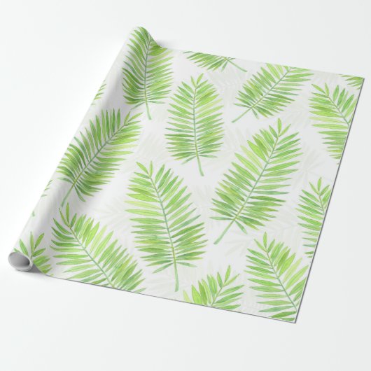 Papier Cadeau Motif feuille Palm (Déroulé)