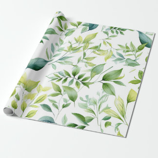 Papier Cadeau Motif feuille pastel écossais