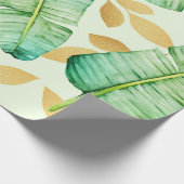 Papier Cadeau Motif Feuille Tropical Palm (Coin)